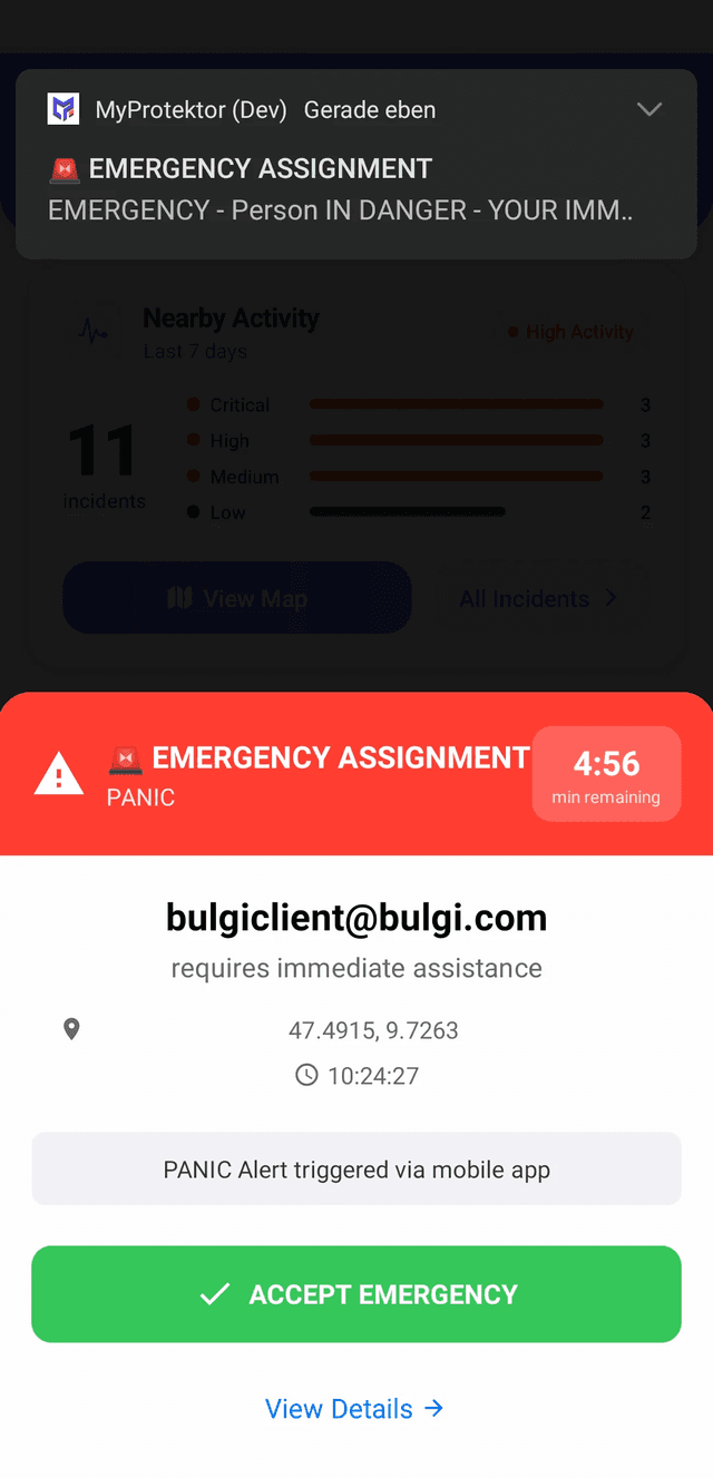 MyProtektor Guard - Assignment Alerts