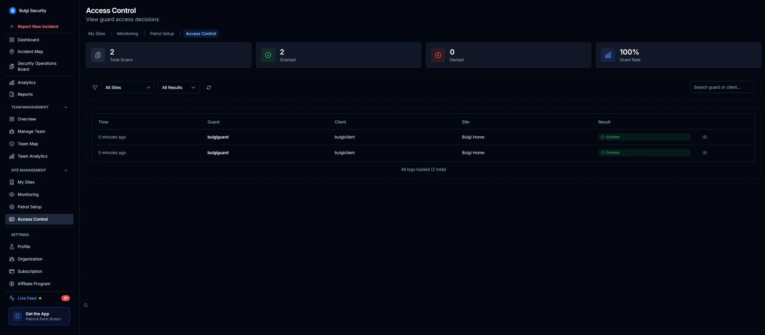 MyProtektor Access Control
